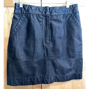 Goth, Punk, Mod, Retro Black Leather Mini Skirt Size 6